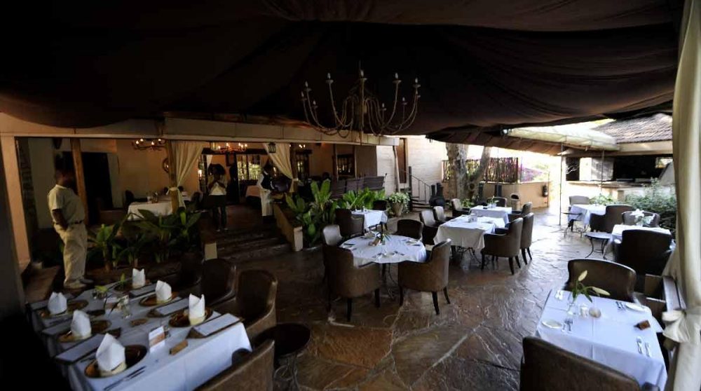 La terrasse du restaurant du Palacina Suites