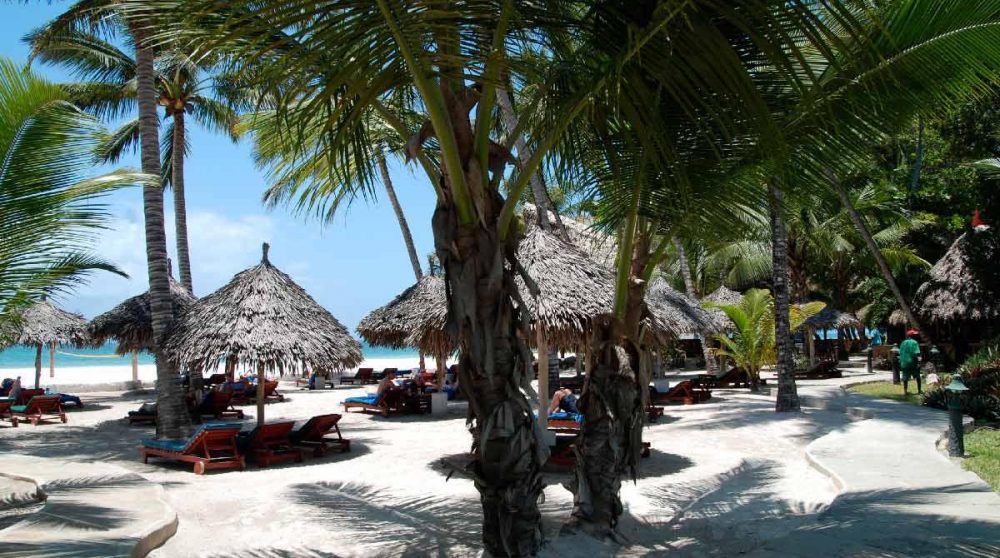 La plage au Pinewood Village