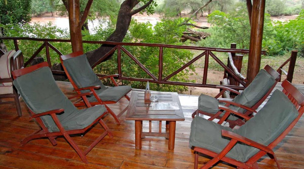 Vue sur la rivière depuis le Samburu Intrepids