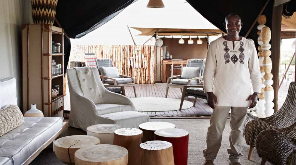 Espace détente au Singita Mara River Tented Camp