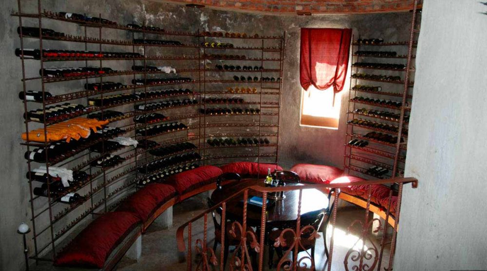 La cave à vins du Tintswalo Safari Lodge