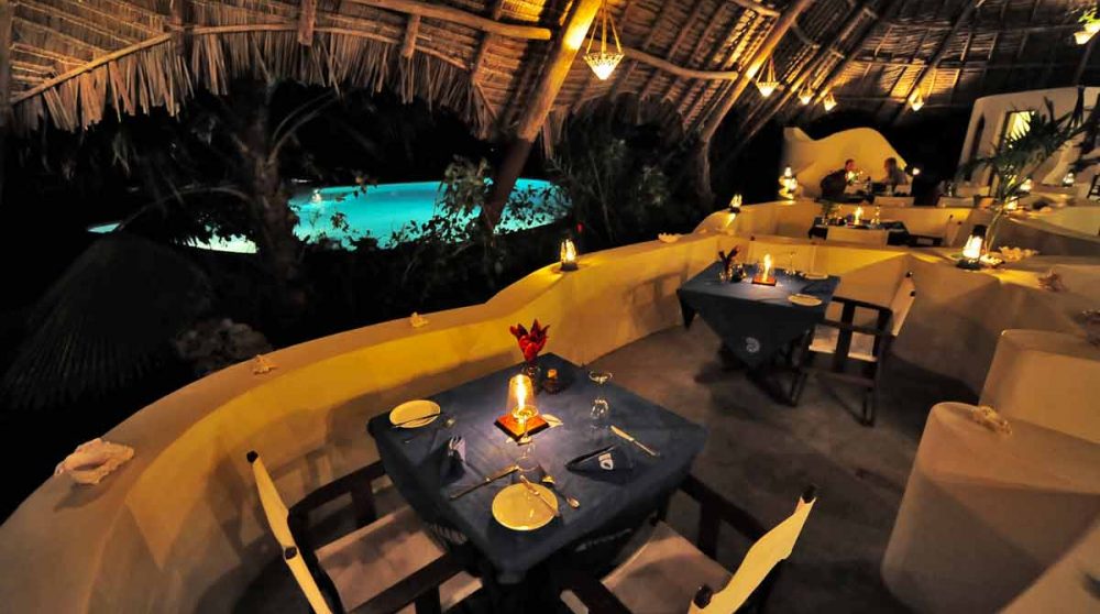 Dîner au restaurant de l'Unguja Lodge