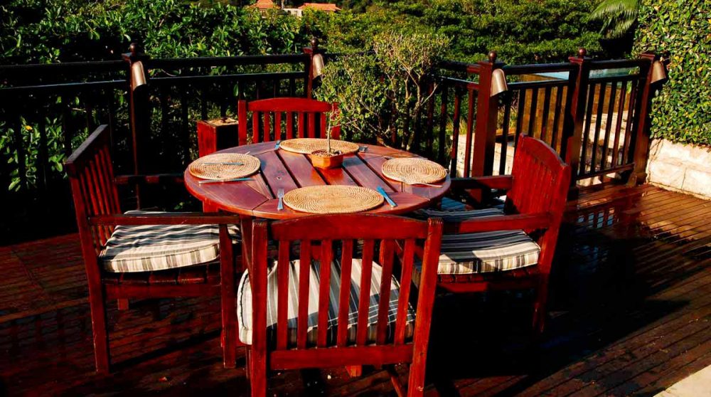 La terrasse du Zimbali Lodge