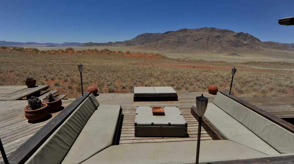 Banquette pour se reposer au soleil en Namibie