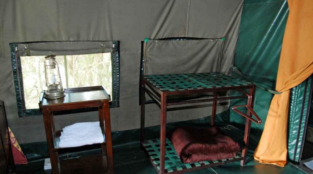 Intérieur d'une tente au Kenya