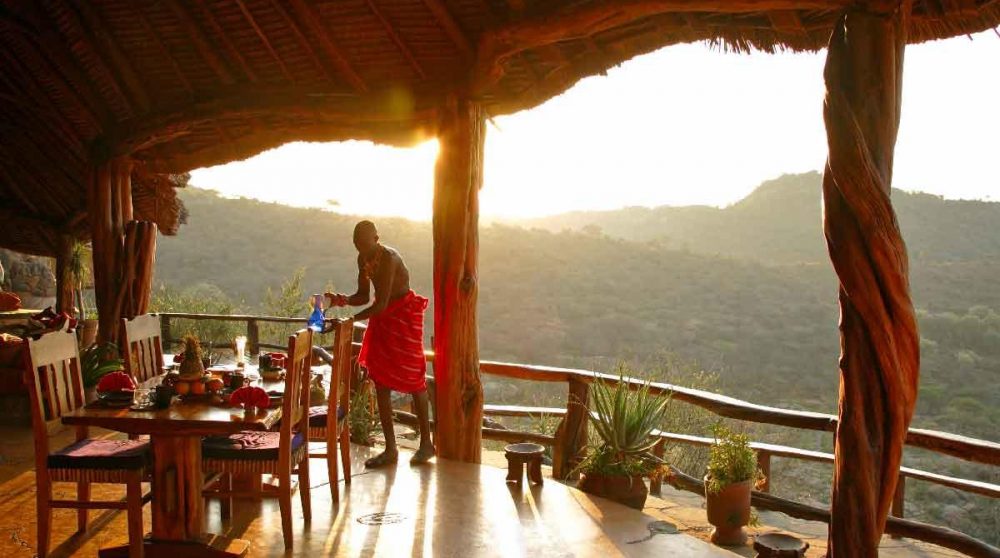 Autre vue de la terrasse au Kenya