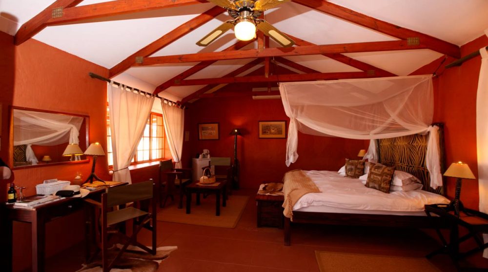 Une chambre Strohbale Chalet en Namibie
