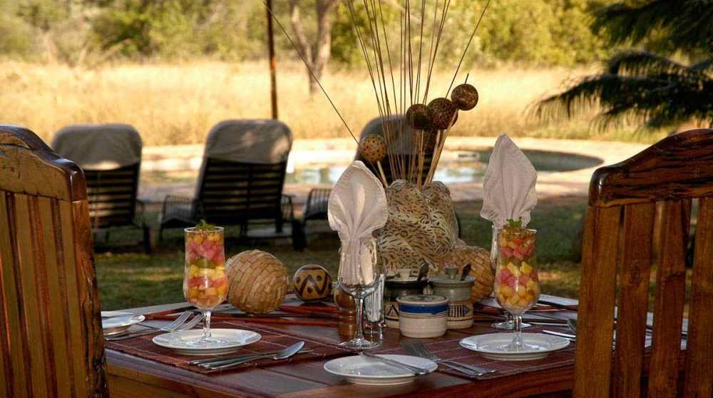 Une table au restaurant en Afrique du Sud