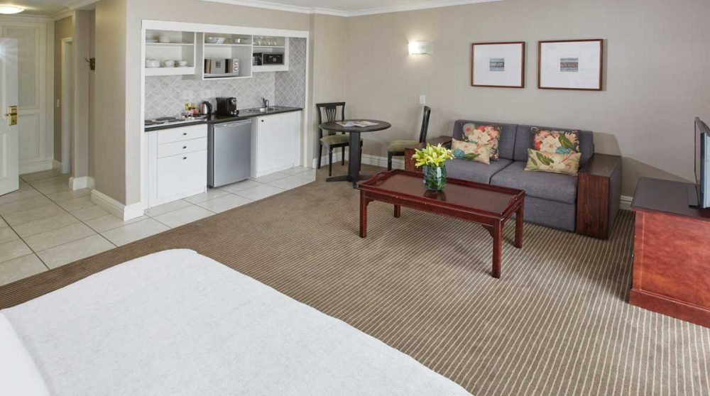 Vue depuis le lit du Bantry Bay Suite Hotel