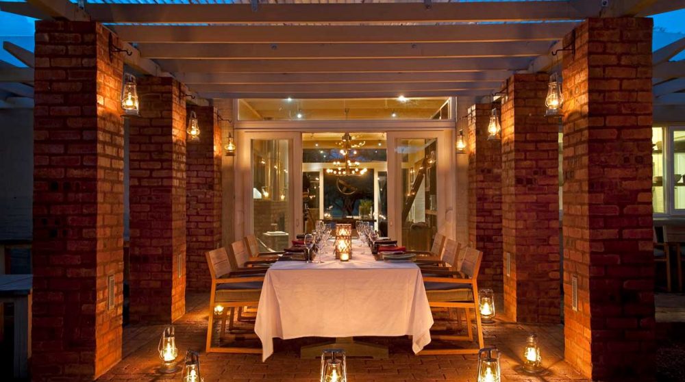 Un dîner à l'hôtel en Afrique du Sud