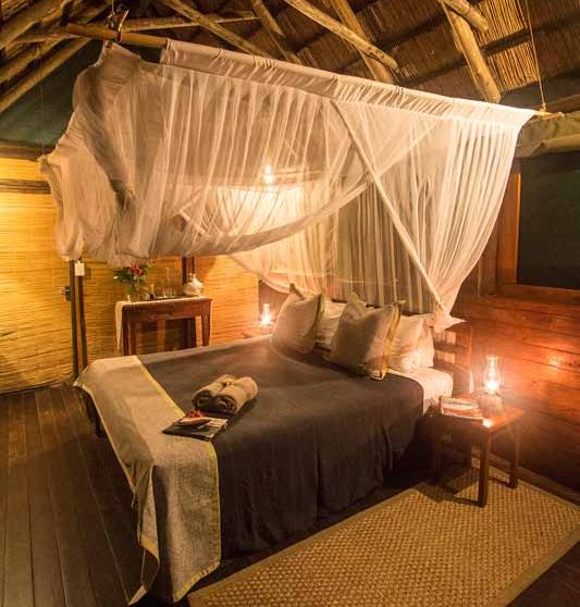 Le lit à baldaquin dans le Kwazulu Natal