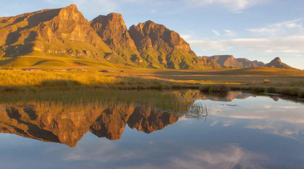 Coucher de soleil dans le Drakensberg