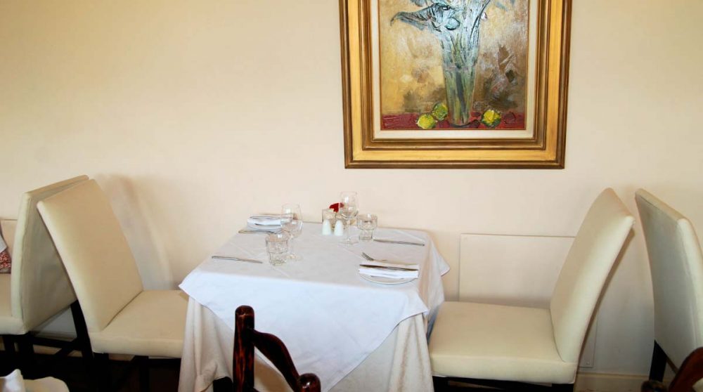 Une table au restaurant en Afrique du Sud