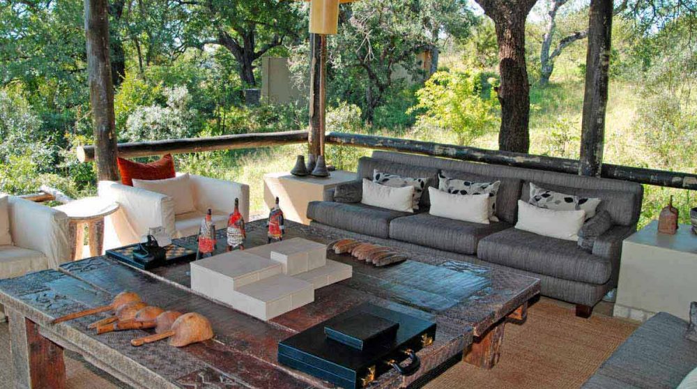 Salon sur la terrasse en Afrique du Sud