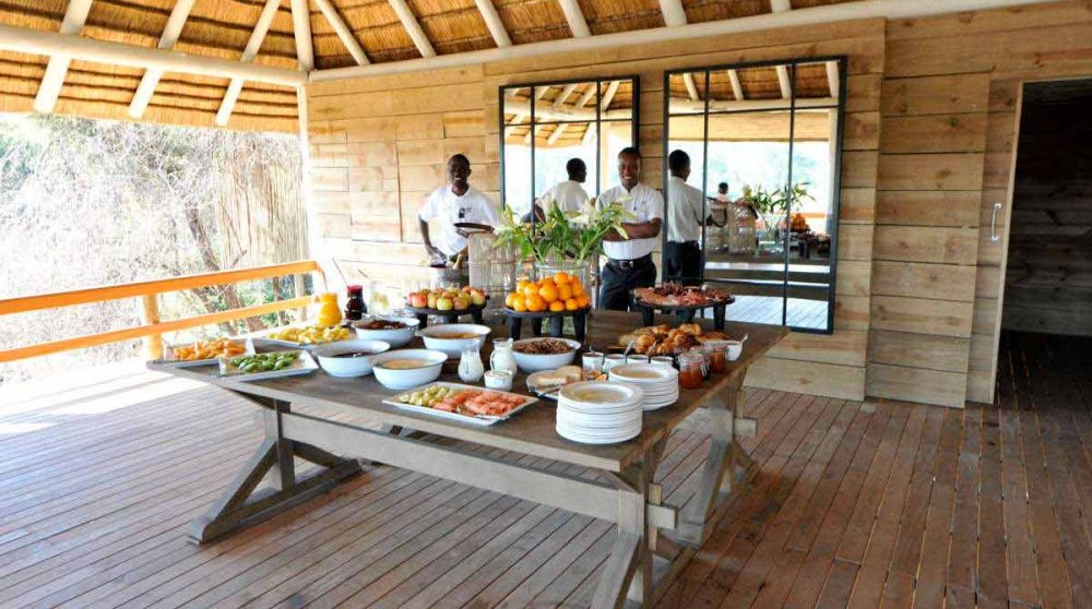 Buffet du petit-déjeuner en Afrique du Sud