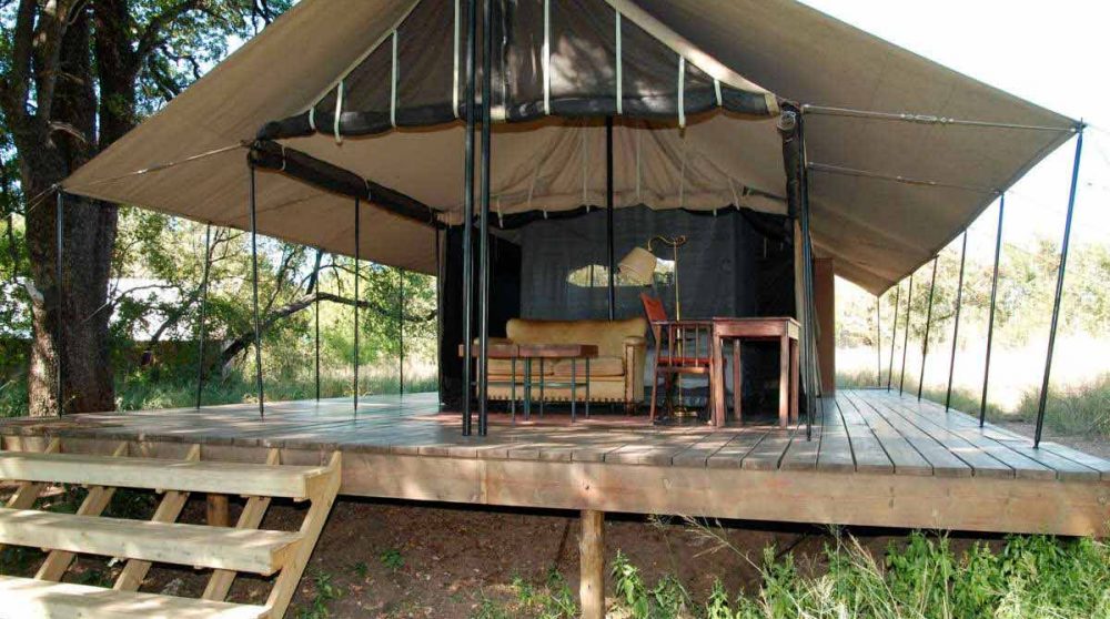 Une tente du lodge au parc Kruger
