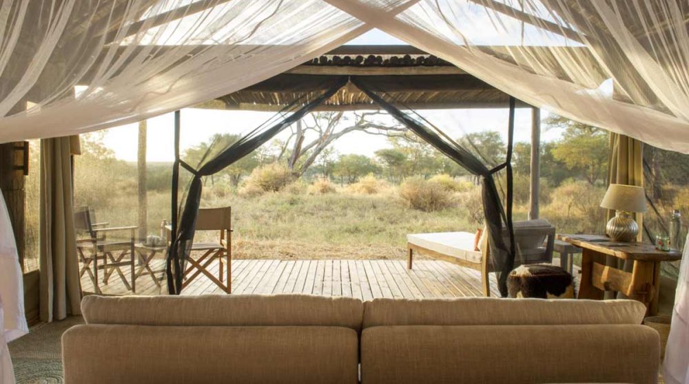 La vue depuis le lit en Tanzanie