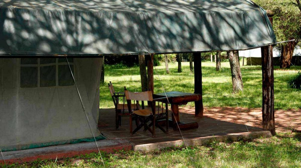 Extérieur d'une tente au Kenya