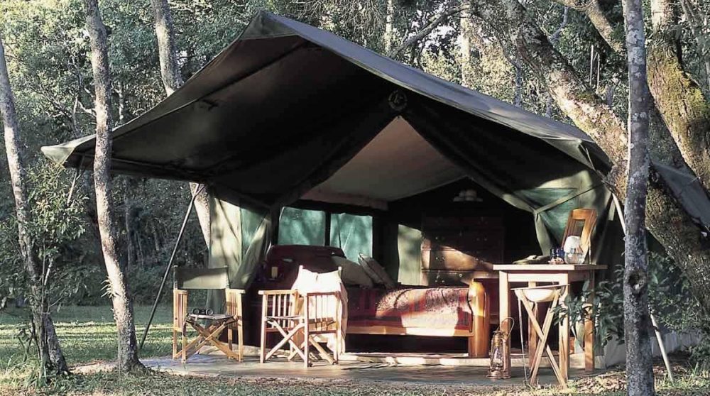 Extérieur d'une tente