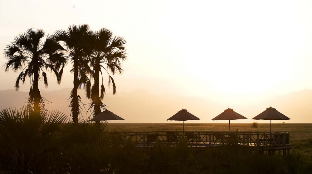 Coucher de soleil au camp