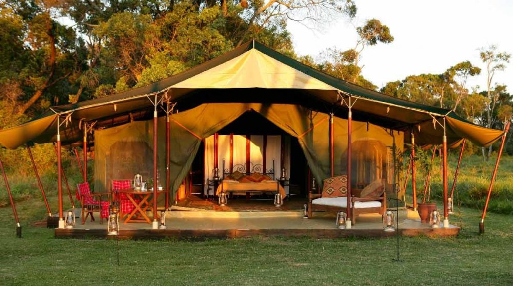 Extérieur d'une tente