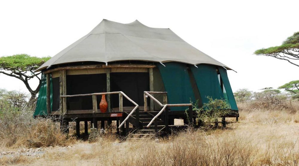 Extérieur d'une tente