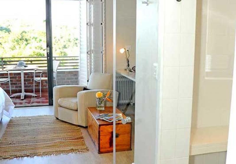 L'accès à la douche sur la Route des Jardins