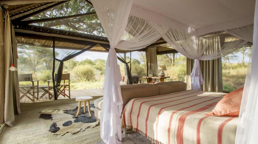 Le lit et la terrasse