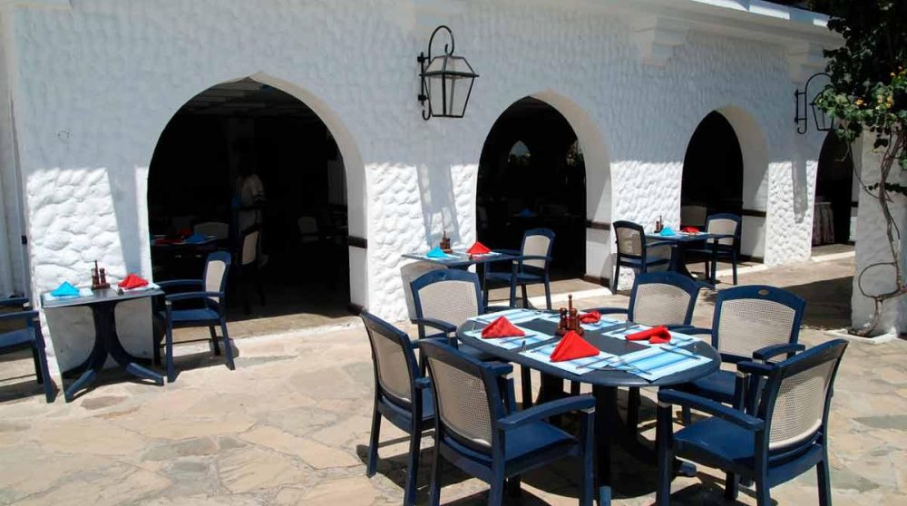 La terrasse de l'hôtel