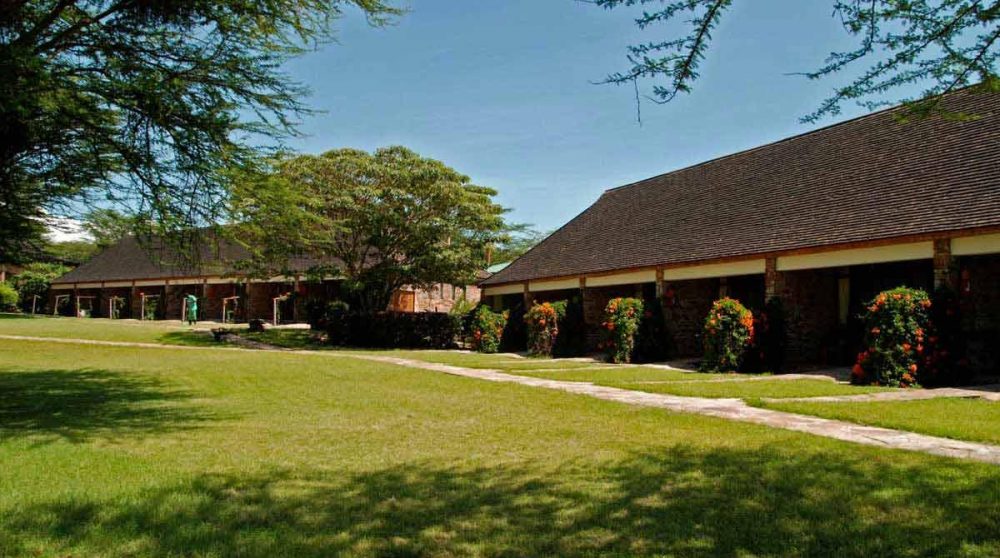 Le bâtiment des chambres dans le Masai Mara
