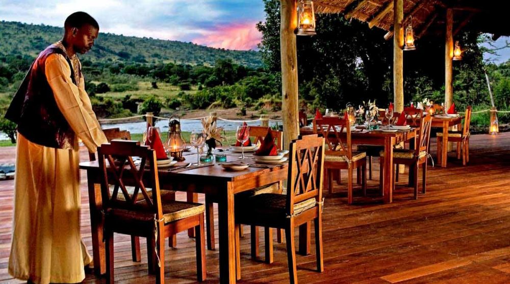 La vue depuis le restaurant dans la Masai Mara