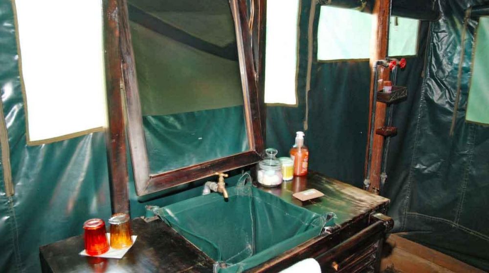 La salle de bains dans le Masai Mara