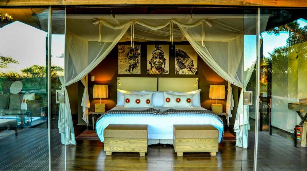 Lit dans une chambre en Tanzanie