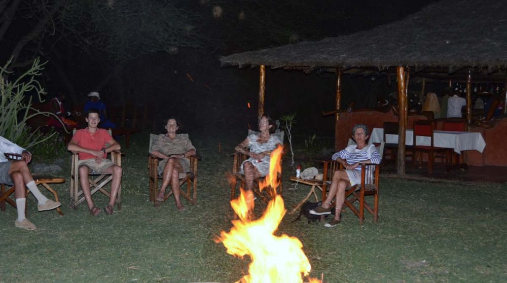 Soirée au coin du feu au Lac Natron