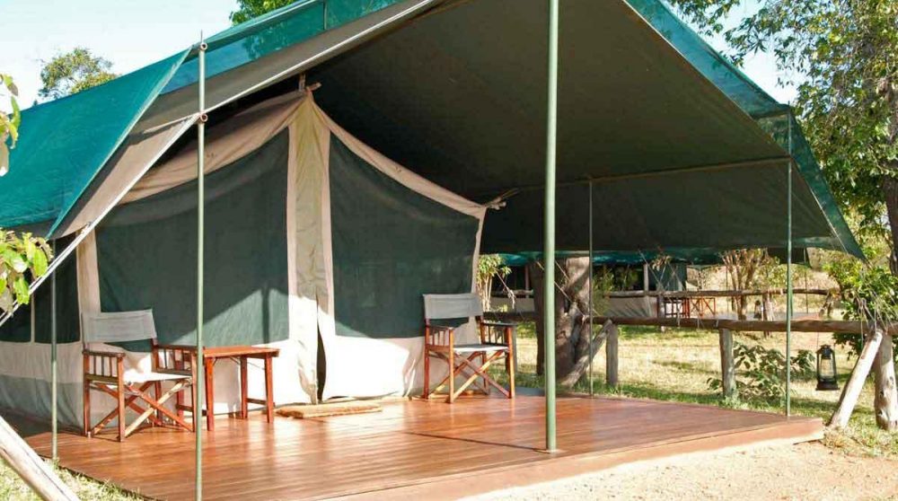 L'arrivée à l'une des tentes au Kenya