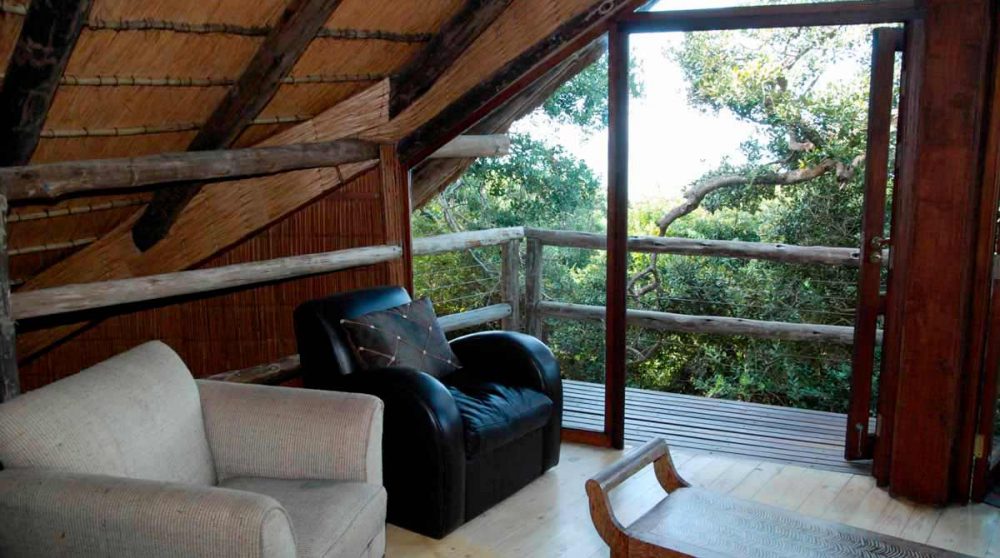 Espace détente avec vue à Mabibi