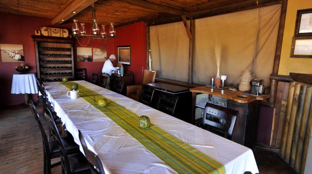 La salle à manger à Namib