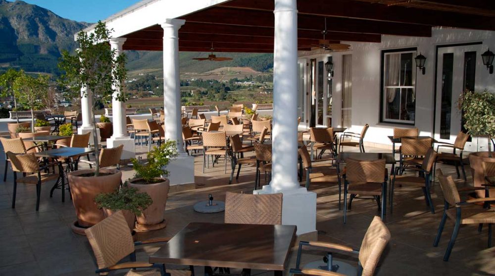 La terrasse à Franschhoek