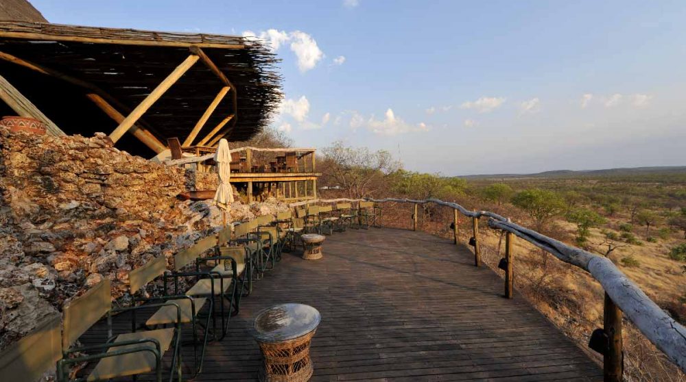 Autre vue de la terrasse à Etosha