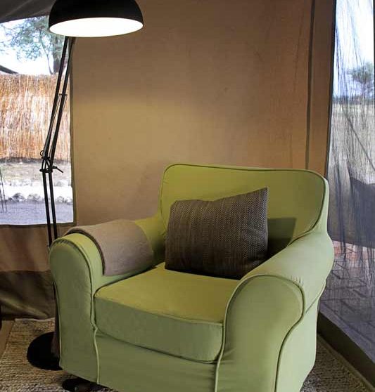 Le coin salon dans le Tarangire