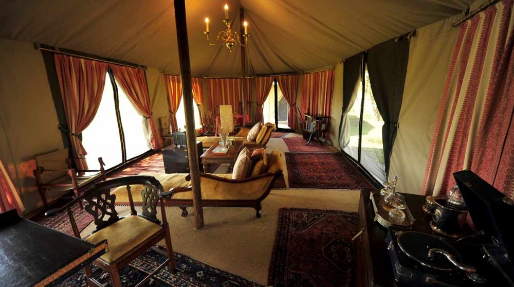 Autre vue d'une tente dans le Serengeti