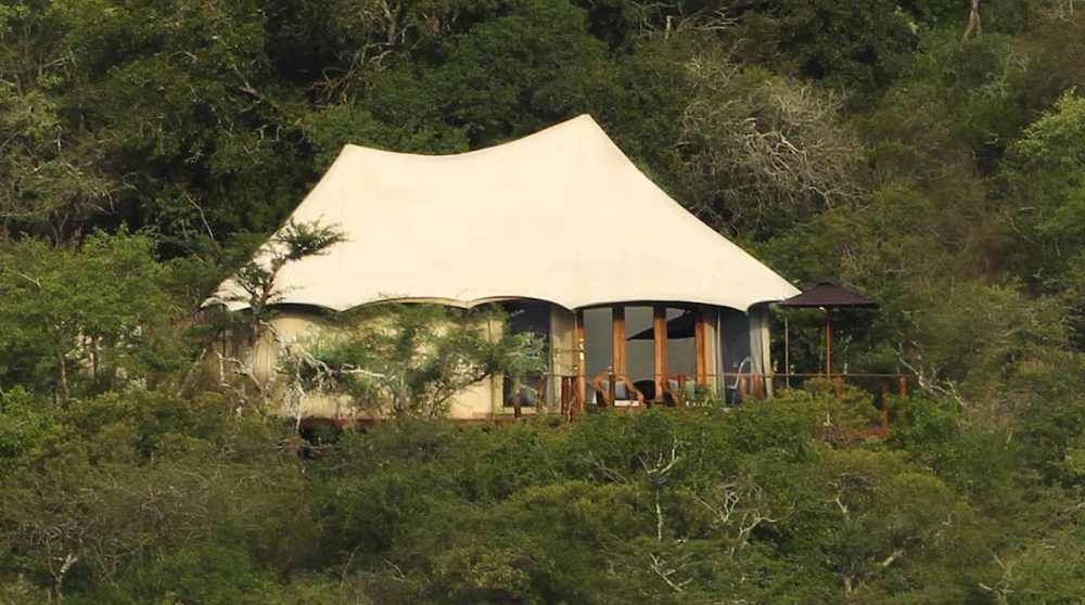 Une tente du camp dans le Kwazulu Natal