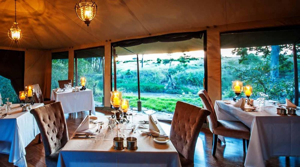 La salle à manger au Kenya