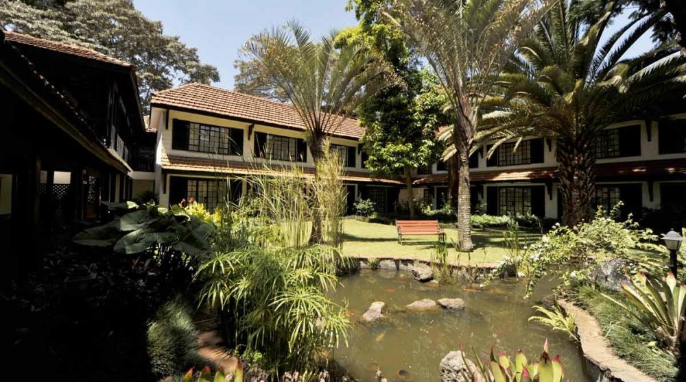 Le jardin donnant sur les chambres