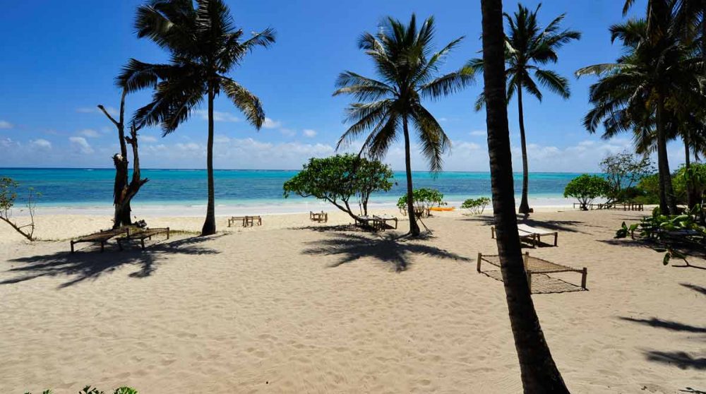 L'infinie plage de sable blanc
