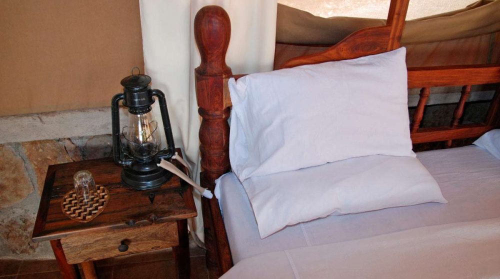 Intérieur d'une nouvelle tente double