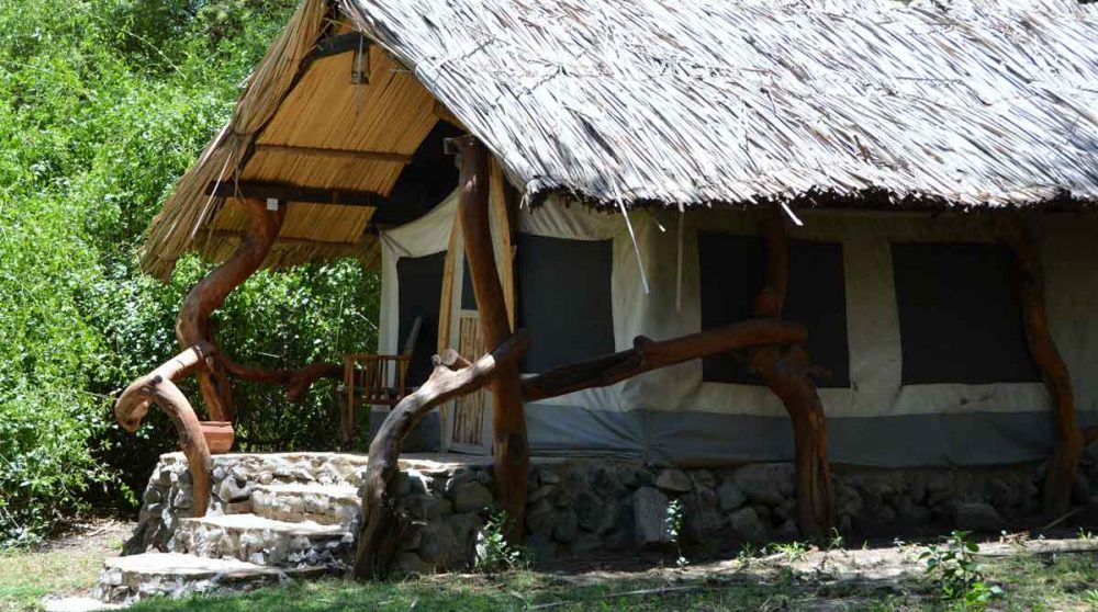 Extérieur d'une tente