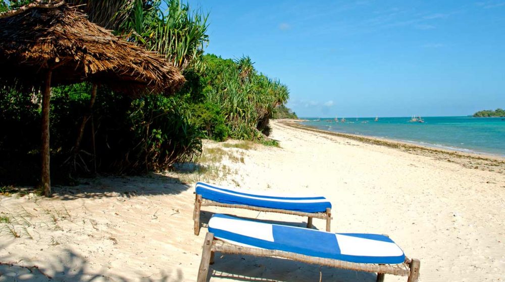 La plage au Fumba Beach Lodge