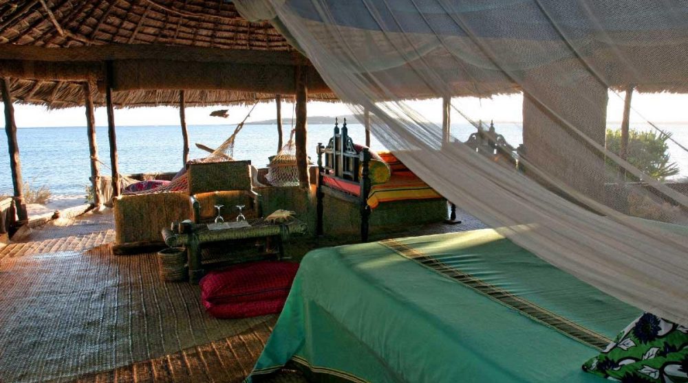 Vue sur la mer depuis une chambre du Kiwayu Safari Village