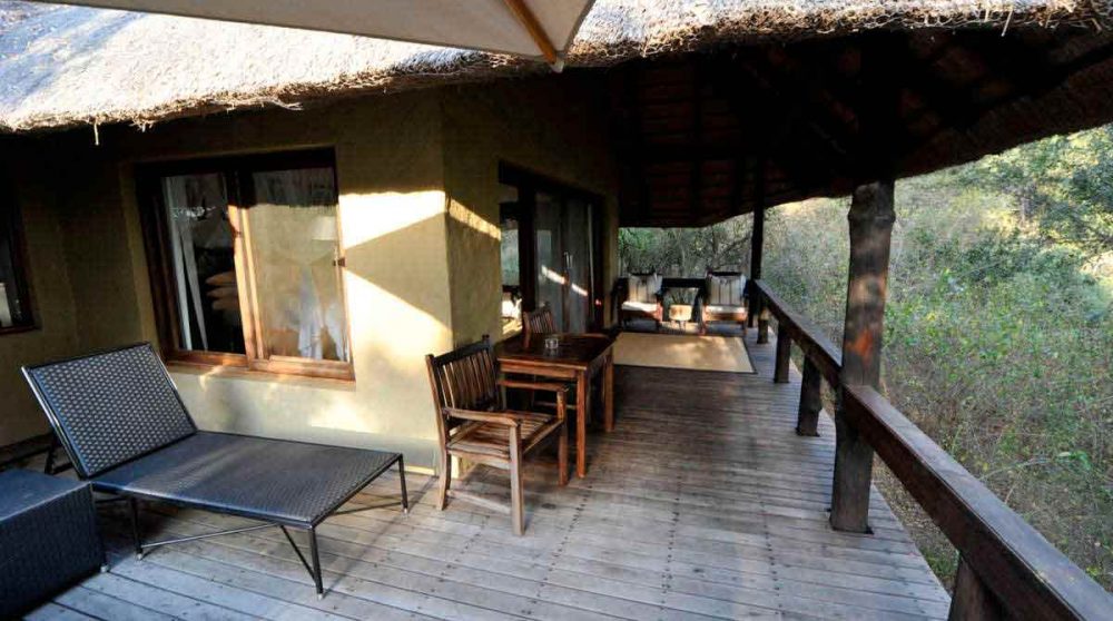 Une terrasse au Londolozi Varty Camp